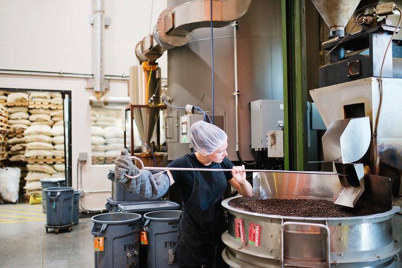 Roasting room at Level Ground in Victoria